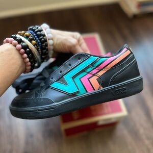 New in Box • Vans • Retro Lowland CC • Black + Multi • Size 7